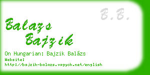 balazs bajzik business card
